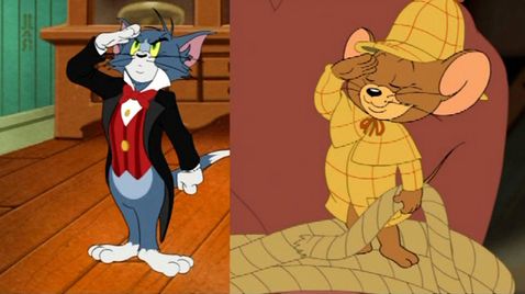 Tom und Jerry als Sherlock Holmes und Dr. Watson
